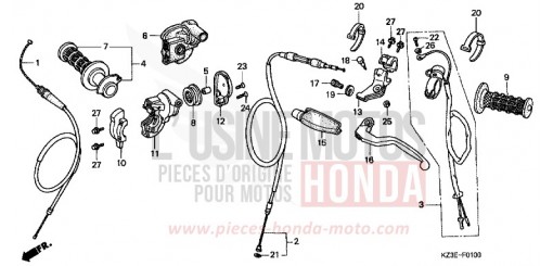 HANDLE LEVER CR250R1 de 2001